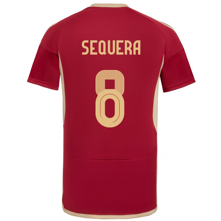 Kids Football Venezuela Giovanny Sequera #8 Burgundy Home Jersey 24-26 T-Shirt Uk