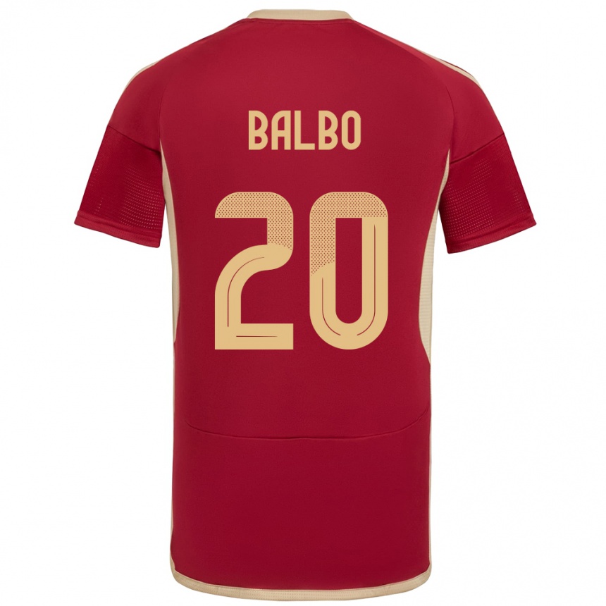 Kids Football Venezuela Luis Balbo #20 Burgundy Home Jersey 24-26 T-Shirt Uk