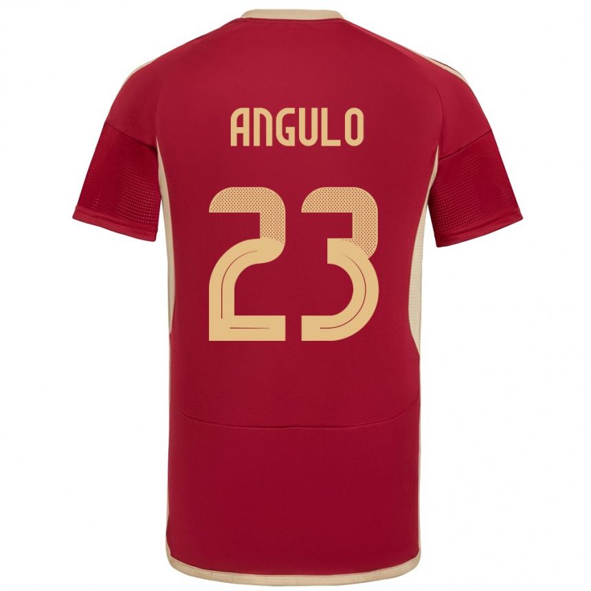 Kids Football Venezuela Gabriela Angulo #23 Burgundy Home Jersey 24-26 T-Shirt Uk