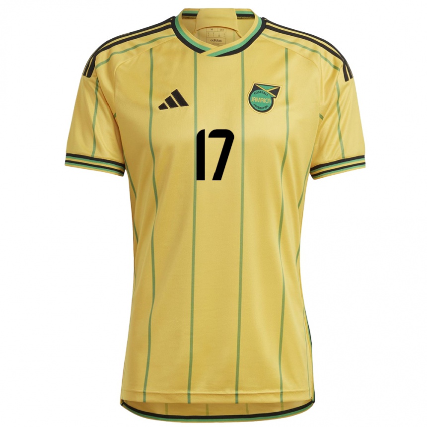 Kids Football Jamaica Zoe Vidaurre #17 Yellow Home Jersey 24-26 T-Shirt Uk