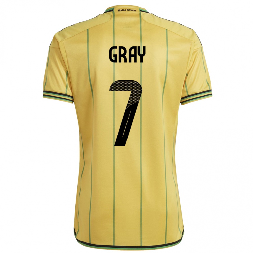 Kids Football Jamaica Demarai Gray #7 Yellow Home Jersey 24-26 T-Shirt Uk