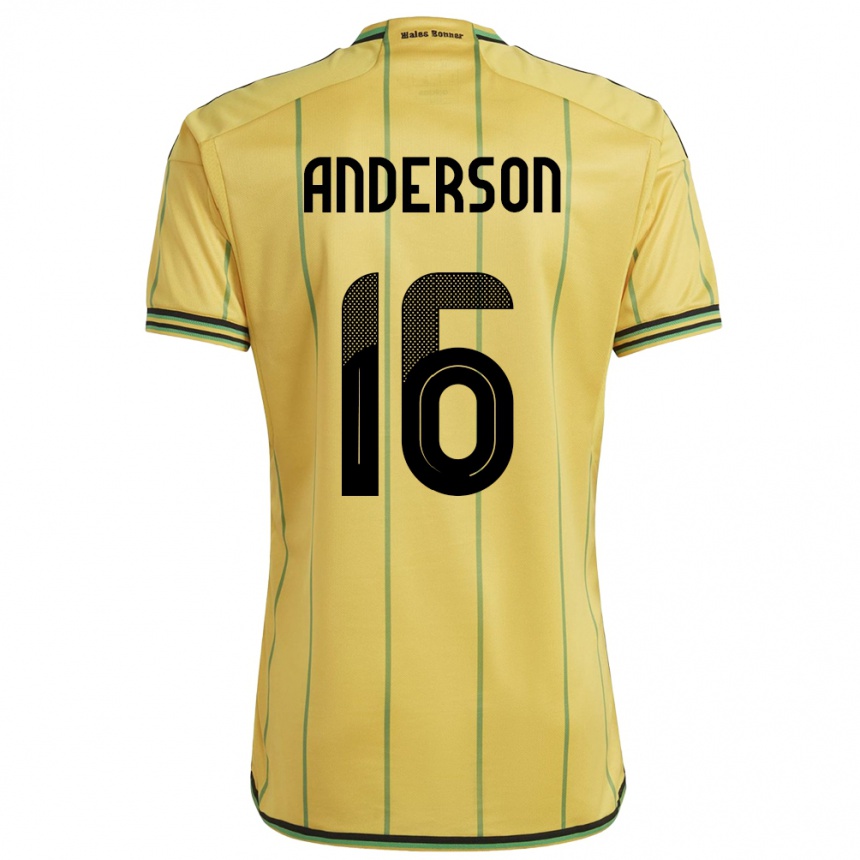 Kids Football Jamaica Karoy Anderson #16 Yellow Home Jersey 24-26 T-Shirt Uk