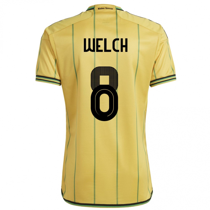 Kids Football Jamaica Makai Welch #8 Yellow Home Jersey 24-26 T-Shirt Uk