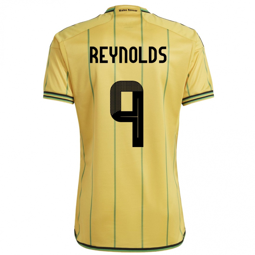 Kids Football Jamaica Fabian Reynolds #9 Yellow Home Jersey 24-26 T-Shirt Uk