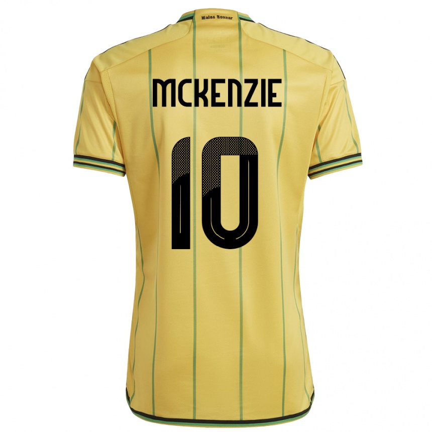 Kids Football Jamaica Denzel Mckenzie #10 Yellow Home Jersey 24-26 T-Shirt Uk