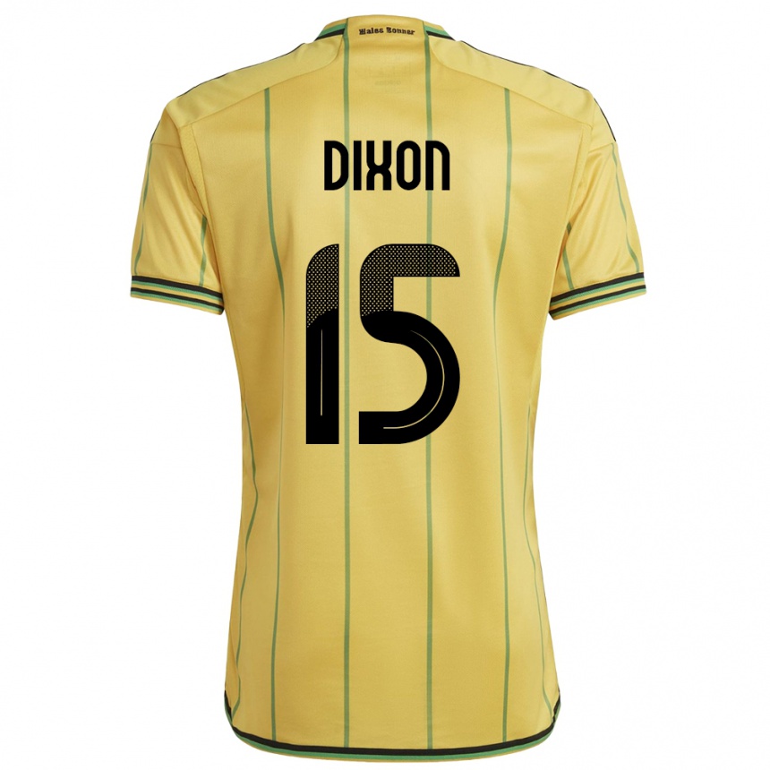 Kids Football Jamaica Ahir Dixon #15 Yellow Home Jersey 24-26 T-Shirt Uk