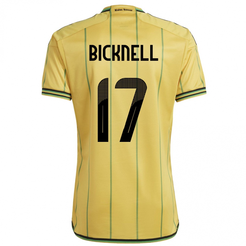 Kids Football Jamaica Alexander Bicknell #17 Yellow Home Jersey 24-26 T-Shirt Uk