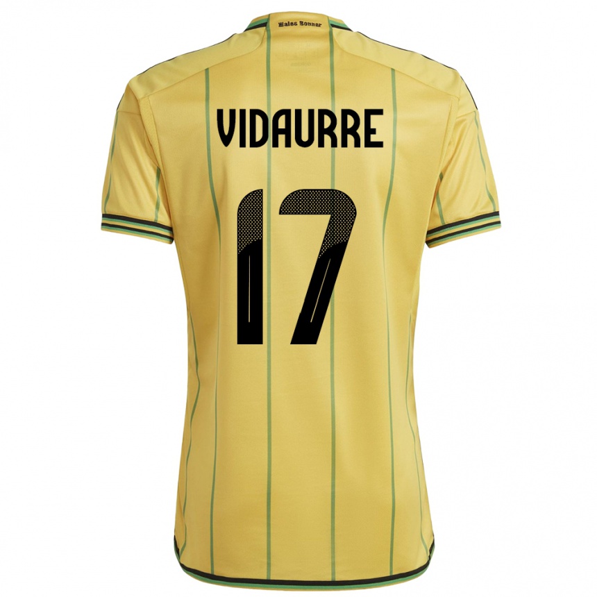 Kids Football Jamaica Zoe Vidaurre #17 Yellow Home Jersey 24-26 T-Shirt Uk