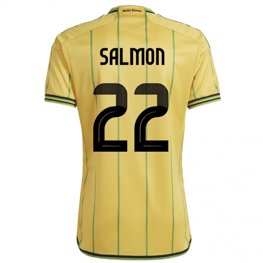 Kids Football Jamaica Christina Salmon #22 Yellow Home Jersey 24-26 T-Shirt Uk