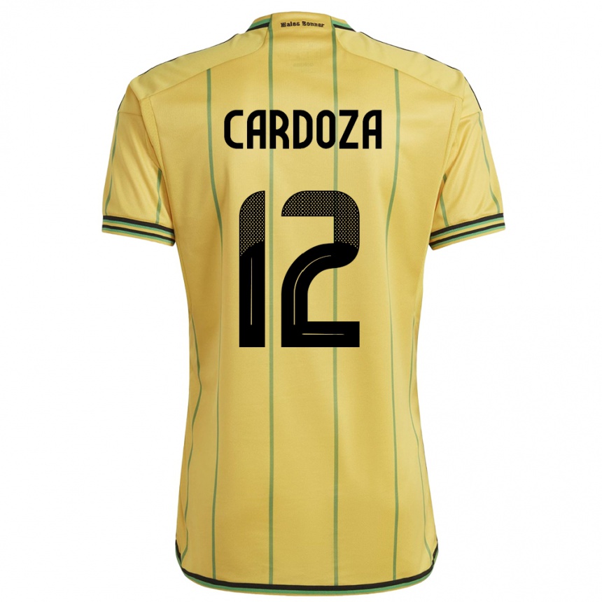 Kids Football Jamaica Naya Cardoza #12 Yellow Home Jersey 24-26 T-Shirt Uk