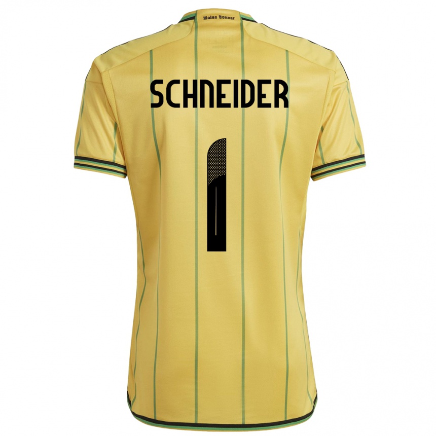 Kids Football Jamaica Sydney Schneider #1 Yellow Home Jersey 24-26 T-Shirt Uk