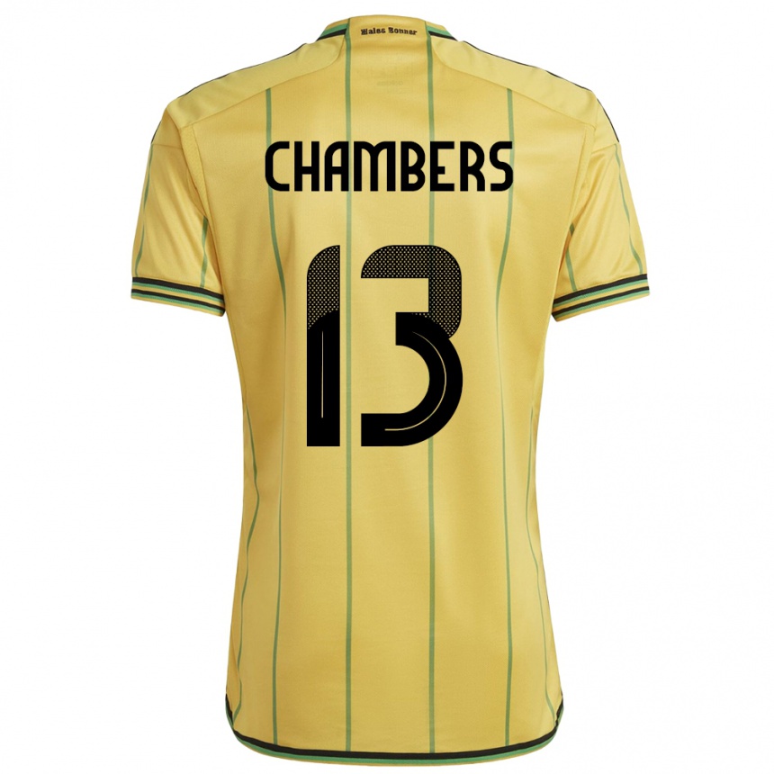 Kids Football Jamaica Chris-Ann Chambers #13 Yellow Home Jersey 24-26 T-Shirt Uk