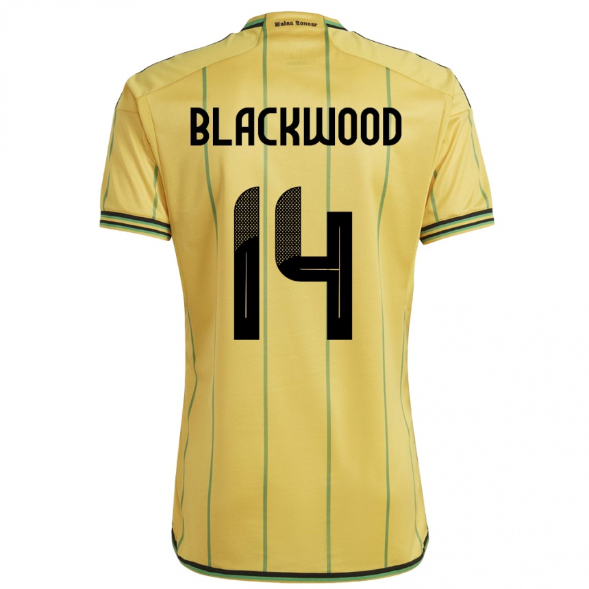 Kids Football Jamaica Deneisha Blackwood #14 Yellow Home Jersey 24-26 T-Shirt Uk