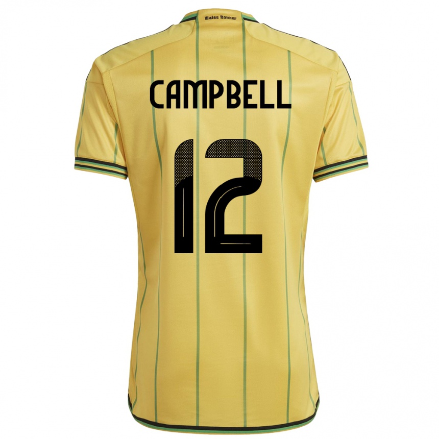 Kids Football Jamaica Sashana Campbell #12 Yellow Home Jersey 24-26 T-Shirt Uk