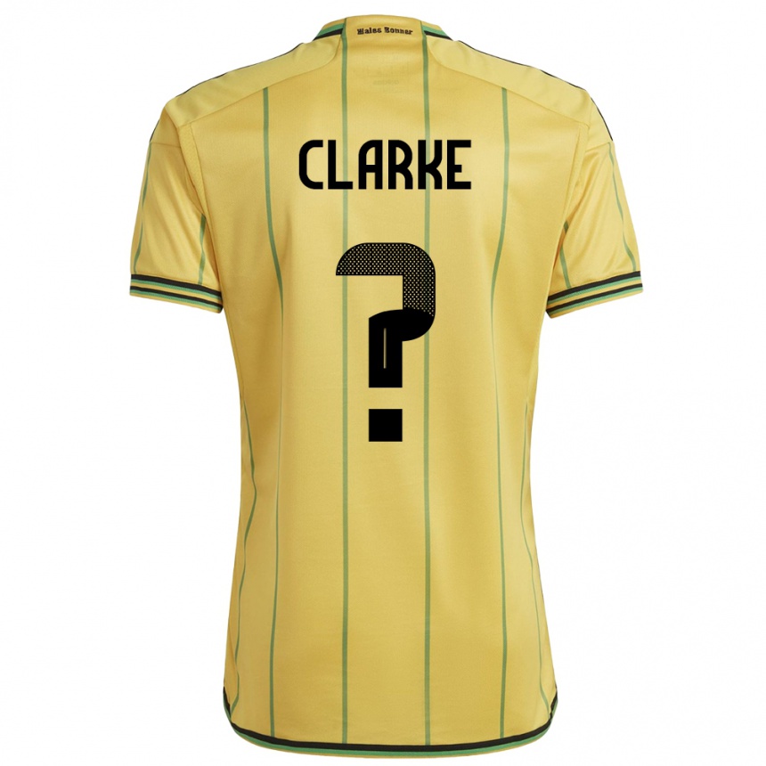 Kids Football Jamaica Sydoney Clarke #0 Yellow Home Jersey 24-26 T-Shirt Uk