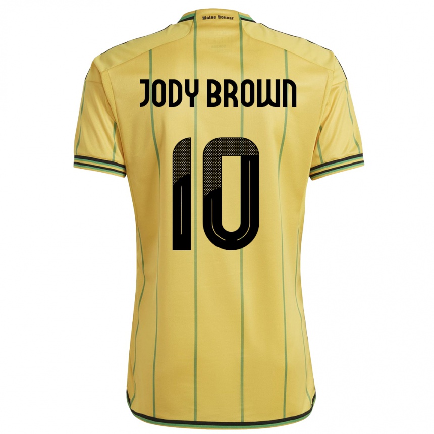 Kids Football Jamaica Jody Brown #10 Yellow Home Jersey 24-26 T-Shirt Uk