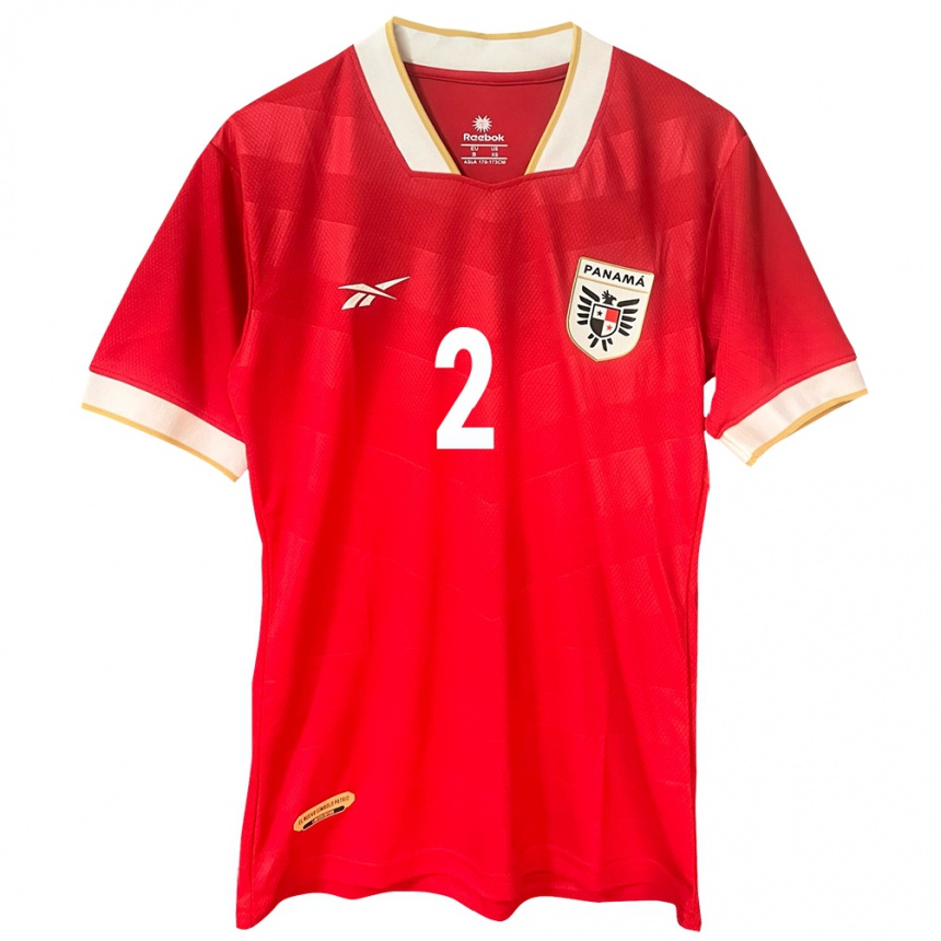 Kids Football Panama Hilary Jaén #2 Red Home Jersey 24-26 T-Shirt Uk