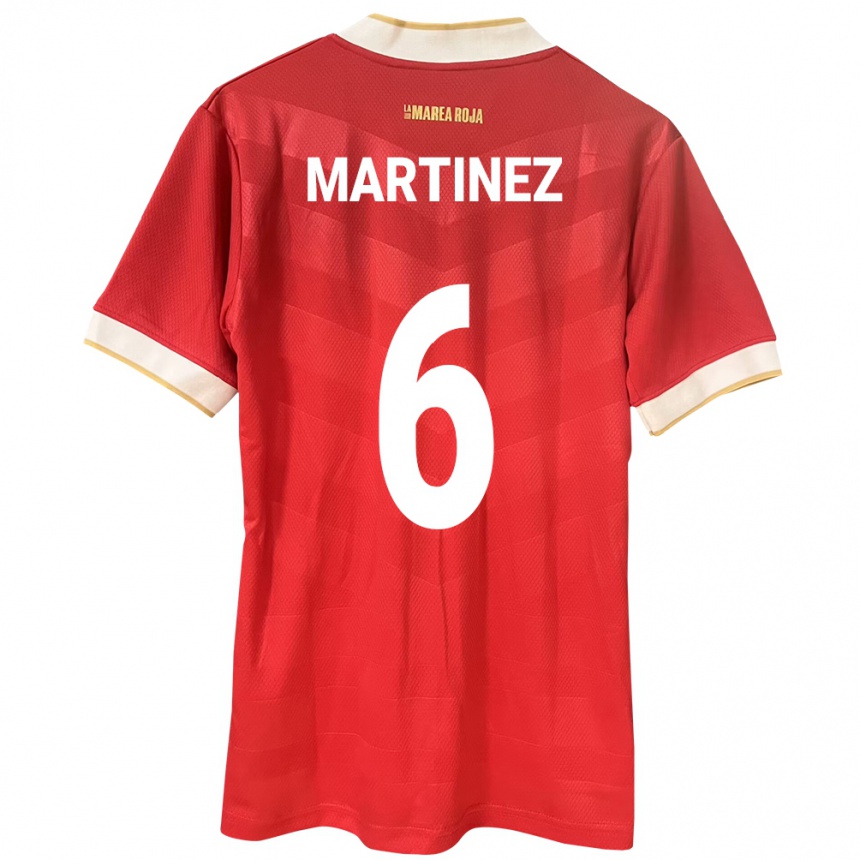 Kids Football Panama Christian Martínez #6 Red Home Jersey 24-26 T-Shirt Uk