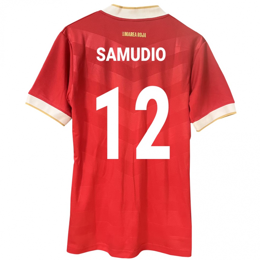 Kids Football Panama César Samudio #12 Red Home Jersey 24-26 T-Shirt Uk