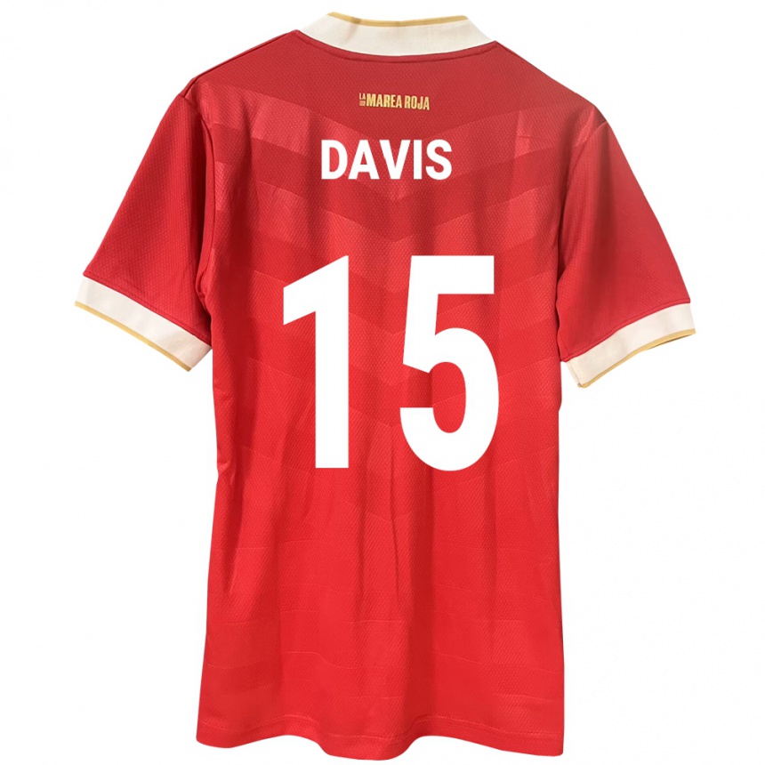 Kids Football Panama Éric Davis #15 Red Home Jersey 24-26 T-Shirt Uk