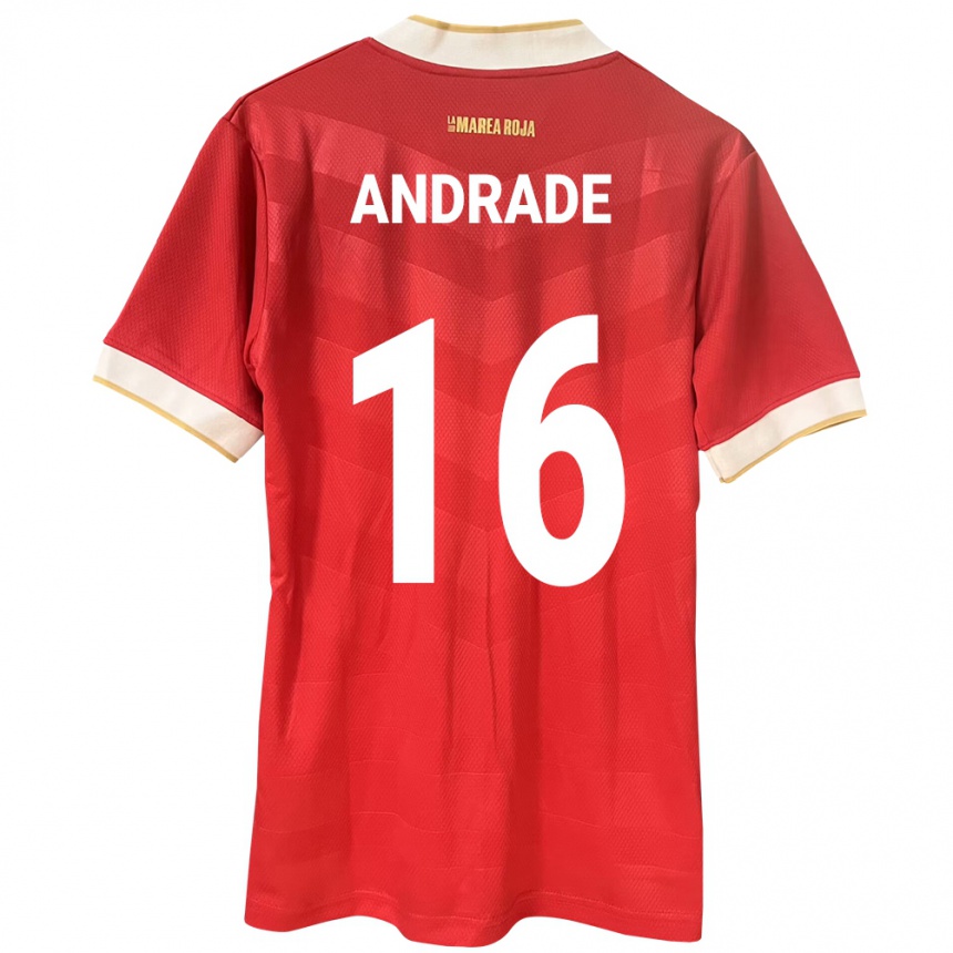 Kids Football Panama Andrés Andrade #16 Red Home Jersey 24-26 T-Shirt Uk