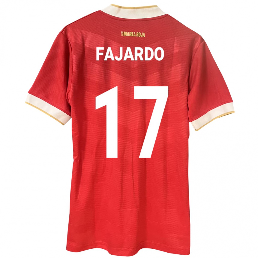 Kids Football Panama José Fajardo #17 Red Home Jersey 24-26 T-Shirt Uk