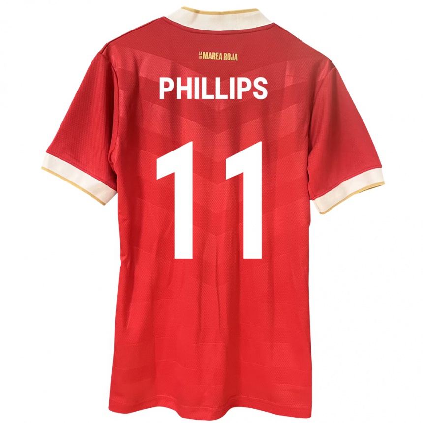 Kids Football Panama Ricardo Phillips #11 Red Home Jersey 24-26 T-Shirt Uk