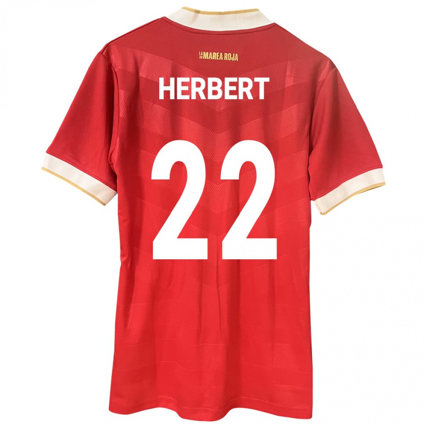 Kids Football Panama Antony Herbert #22 Red Home Jersey 24-26 T-Shirt Uk