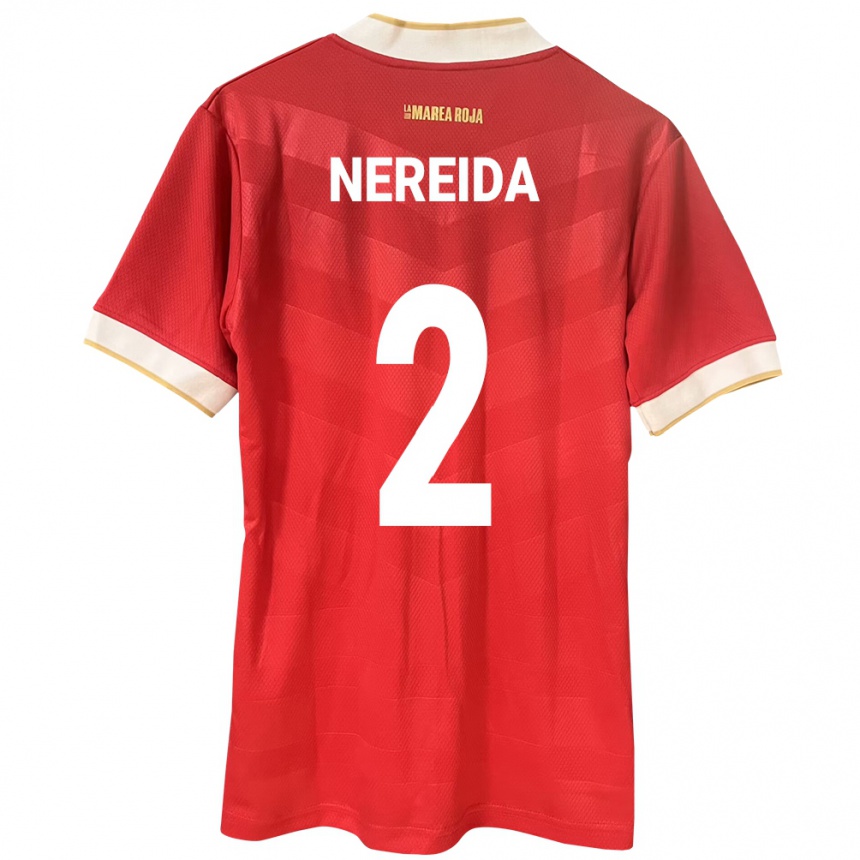 Kids Football Panama Juriel Nereida #2 Red Home Jersey 24-26 T-Shirt Uk