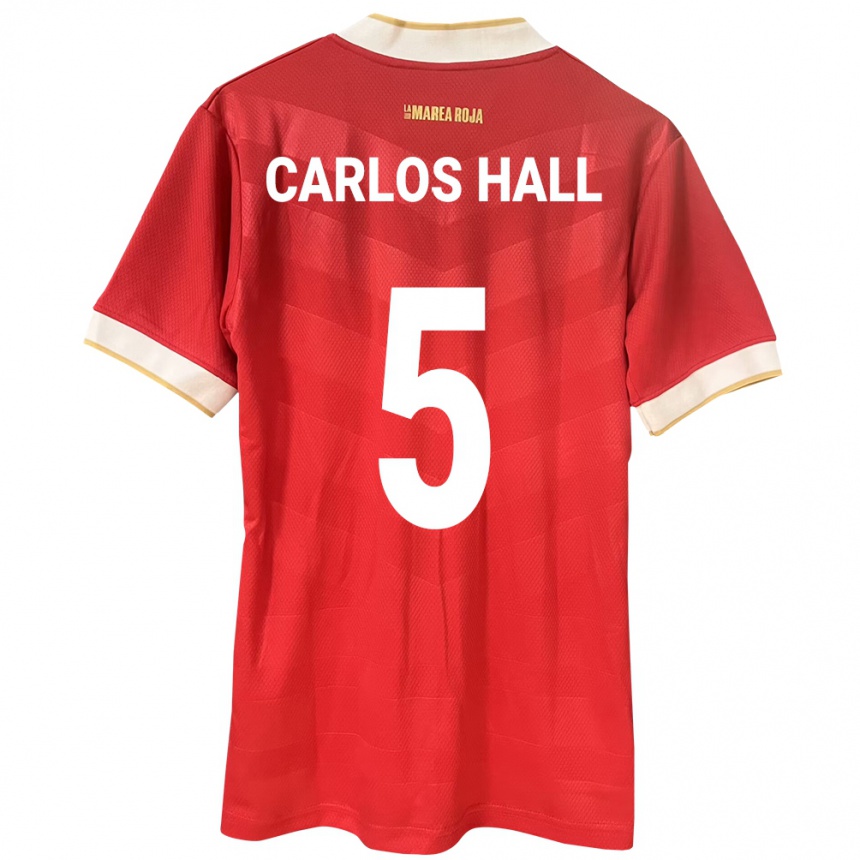 Kids Football Panama Juan Carlos Hall #5 Red Home Jersey 24-26 T-Shirt Uk