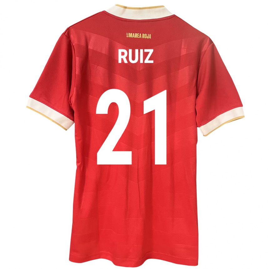 Kids Football Panama Alberto Ruiz #21 Red Home Jersey 24-26 T-Shirt Uk