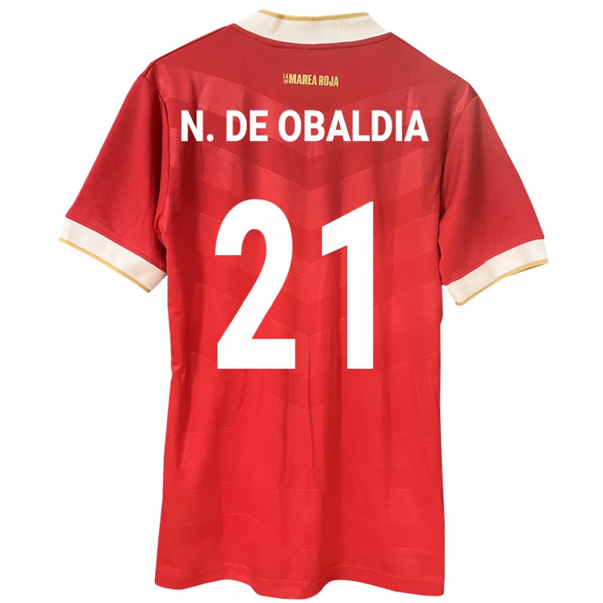 Kids Football Panama Nicole De Obaldía #21 Red Home Jersey 24-26 T-Shirt Uk