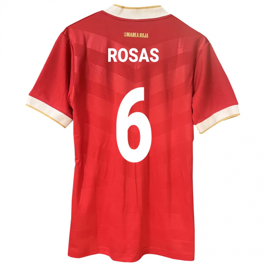 Kids Football Panama Meredith Rosas #6 Red Home Jersey 24-26 T-Shirt Uk