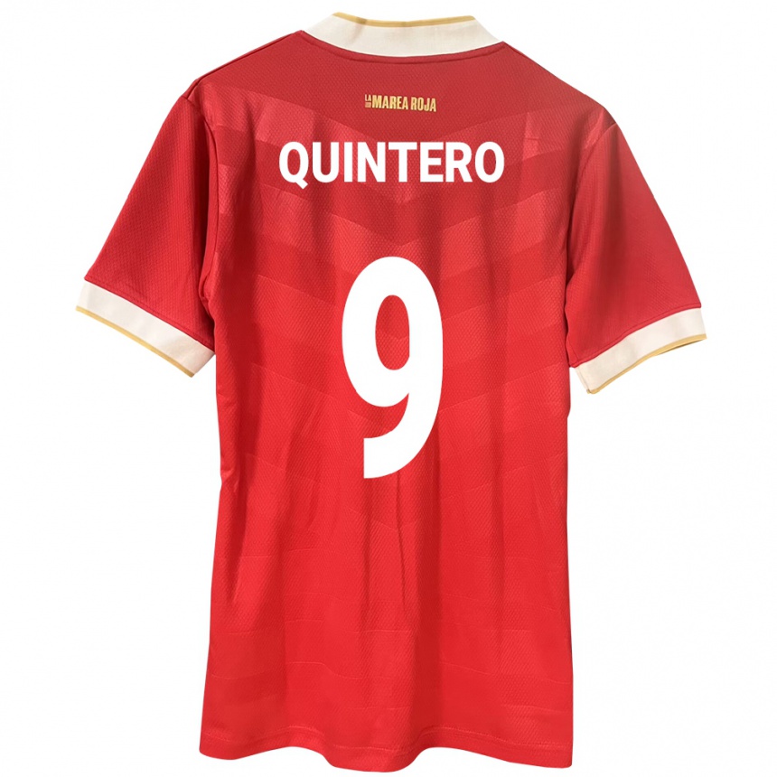 Kids Football Panama Ana Quintero #9 Red Home Jersey 24-26 T-Shirt Uk