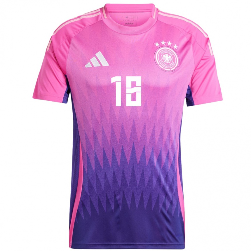 Kids Football Germany Tabea Wabmuth #18 Pink Purple Away Jersey 24-26 T-Shirt Uk