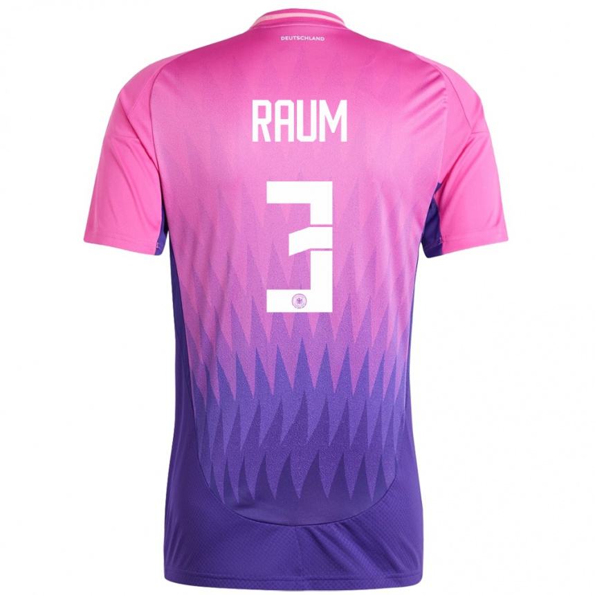 Kids Football Germany David Raum #3 Pink Purple Away Jersey 24-26 T-Shirt Uk