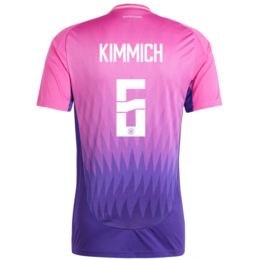 Kids Football Germany Joshua Kimmich #6 Pink Purple Away Jersey 24-26 T-Shirt Uk