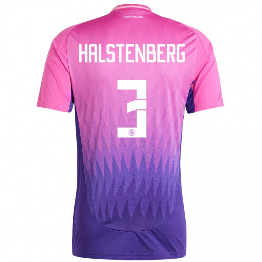 Kids Football Germany Marcel Halstenberg #3 Pink Purple Away Jersey 24-26 T-Shirt Uk