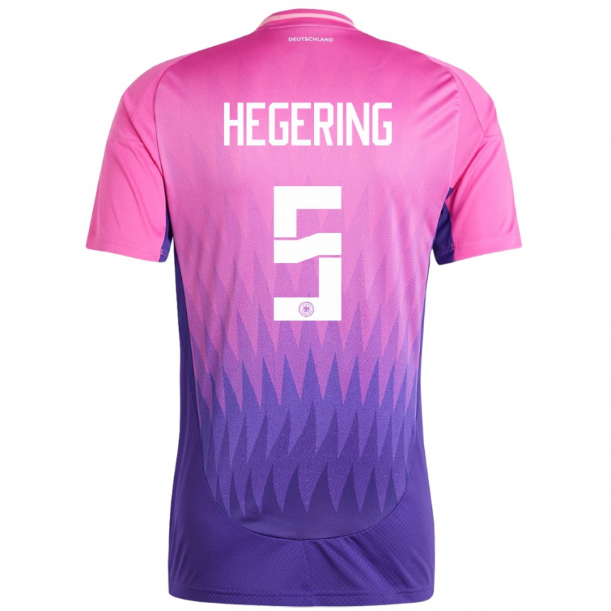 Kids Football Germany Marina Hegering #5 Pink Purple Away Jersey 24-26 T-Shirt Uk