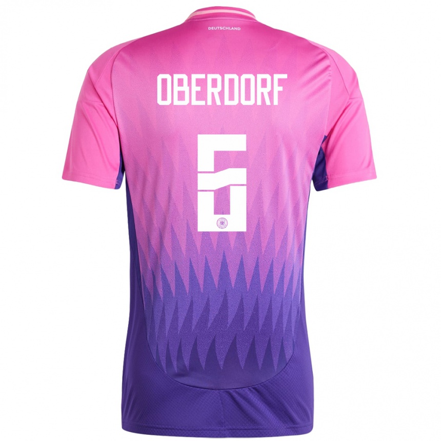 Kids Football Germany Lena Oberdorf #6 Pink Purple Away Jersey 24-26 T-Shirt Uk