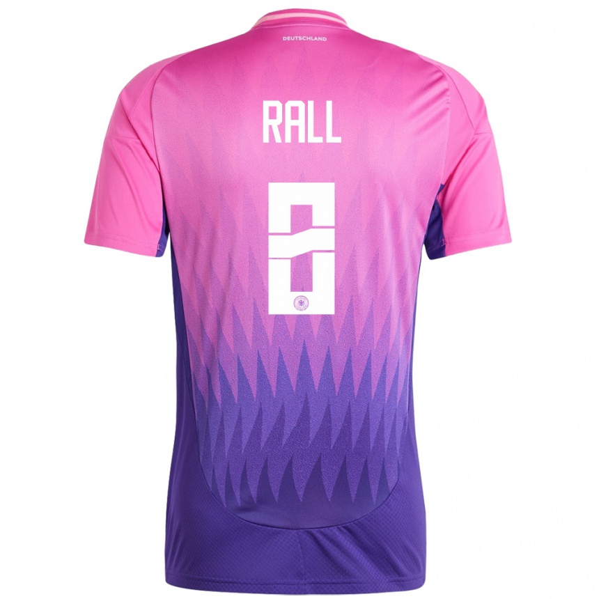 Kids Football Germany Maximiliane Rall #8 Pink Purple Away Jersey 24-26 T-Shirt Uk