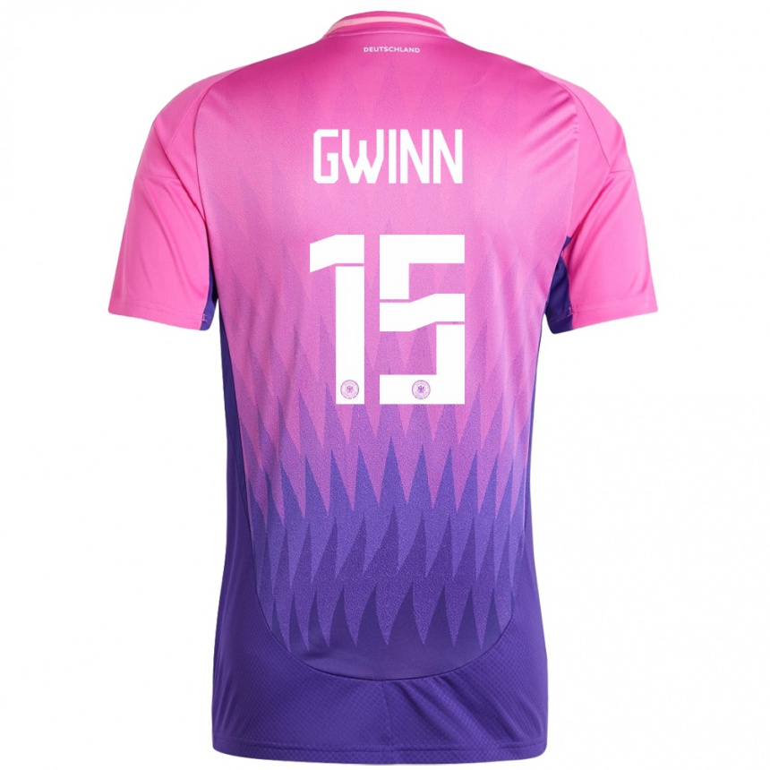 Kids Football Germany Giulia Gwinn #15 Pink Purple Away Jersey 24-26 T-Shirt Uk