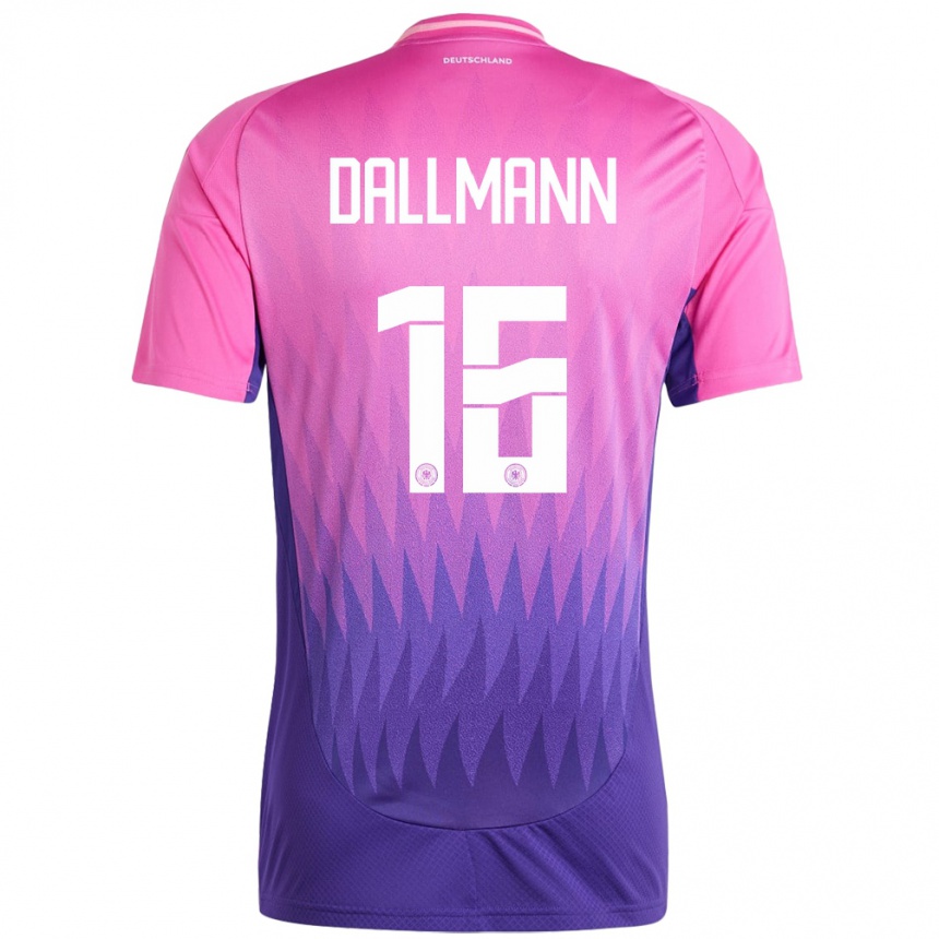 Kids Football Germany Linda Dallmann #16 Pink Purple Away Jersey 24-26 T-Shirt Uk