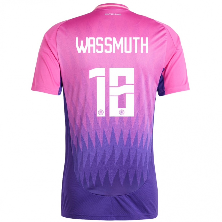 Kids Football Germany Tabea Wabmuth #18 Pink Purple Away Jersey 24-26 T-Shirt Uk