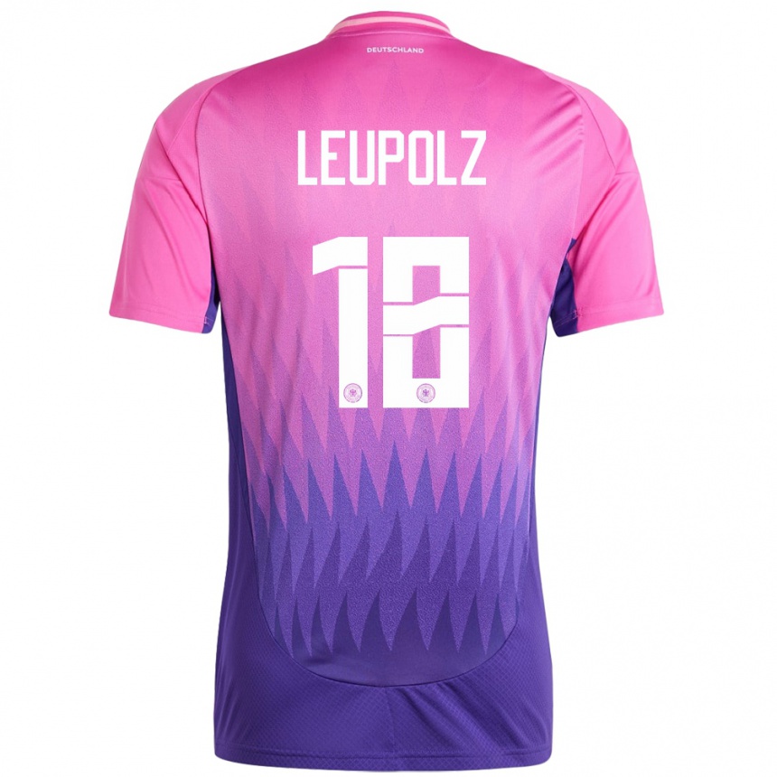 Kids Football Germany Melanie Leupolz #18 Pink Purple Away Jersey 24-26 T-Shirt Uk