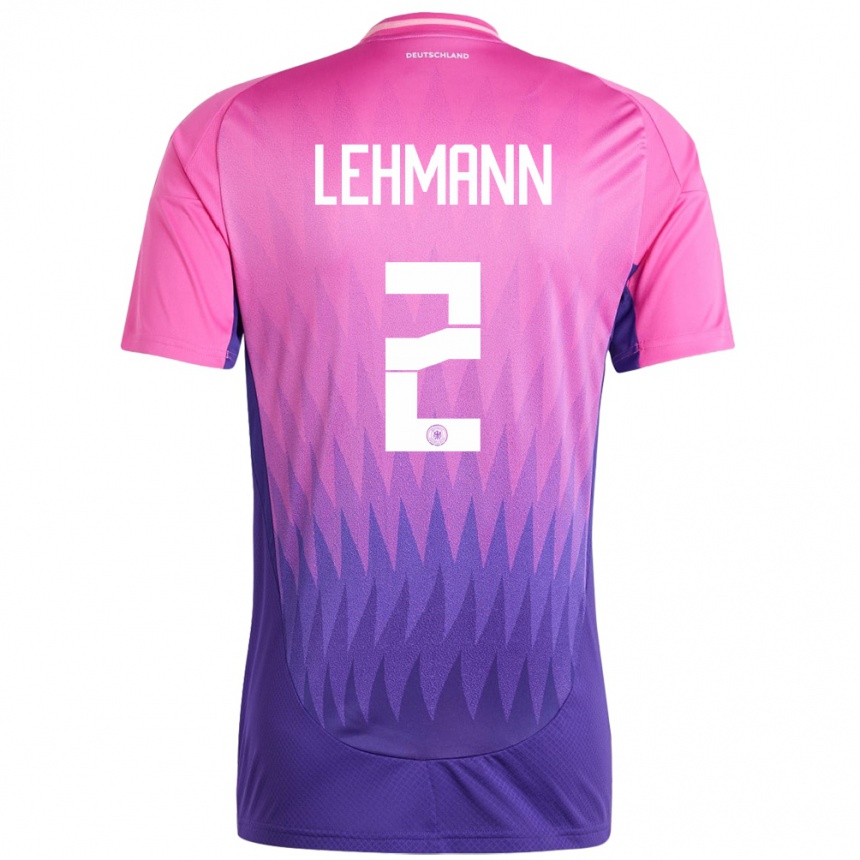 Kids Football Germany Paul Lehmann #2 Pink Purple Away Jersey 24-26 T-Shirt Uk