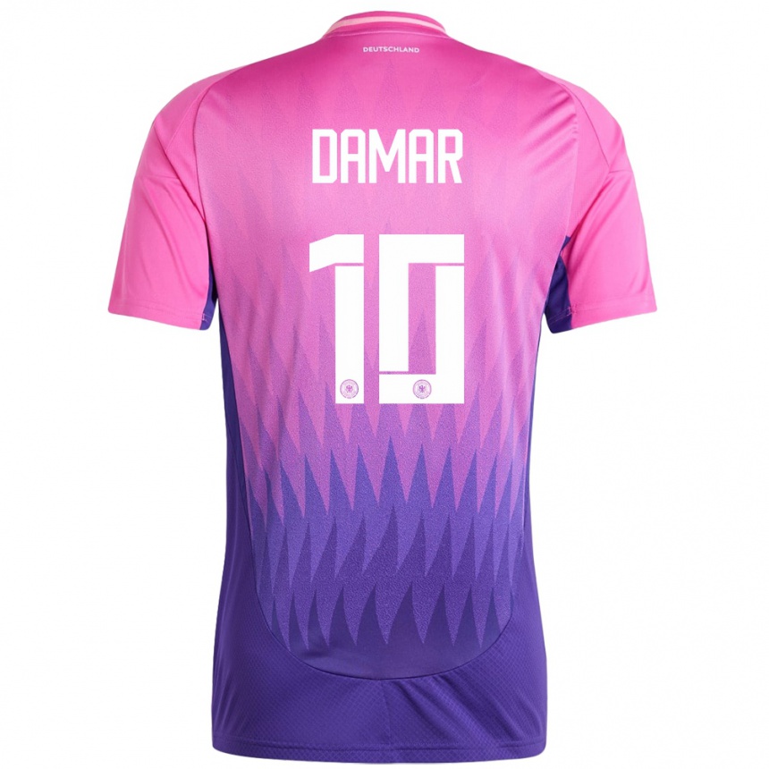 Kids Football Germany Muhammed Damar #10 Pink Purple Away Jersey 24-26 T-Shirt Uk