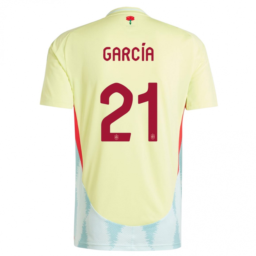 Kids Football Spain Sheila Garcia #21 Yellow Away Jersey 24-26 T-Shirt Uk