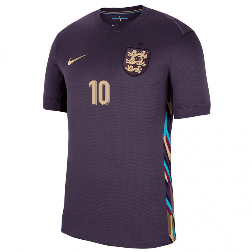 Kids Football England Jude Bellingham #10 Dark Raisin Away Jersey 24-26 T-Shirt Uk