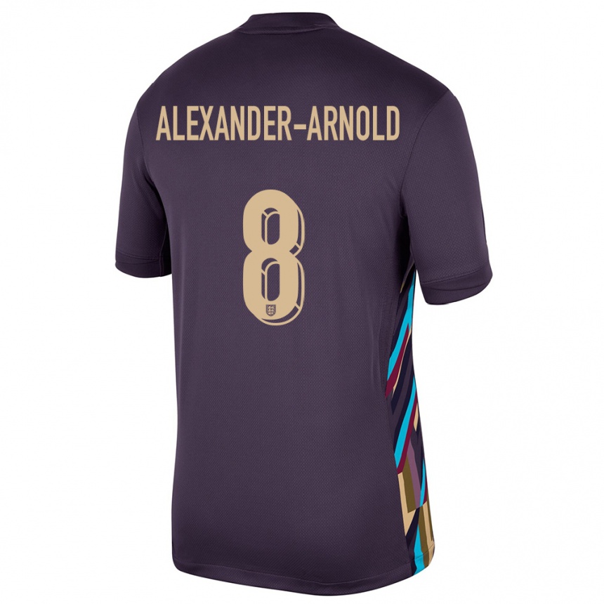 Kids Football England Trent Alexander-Arnold #8 Dark Raisin Away Jersey 24-26 T-Shirt Uk